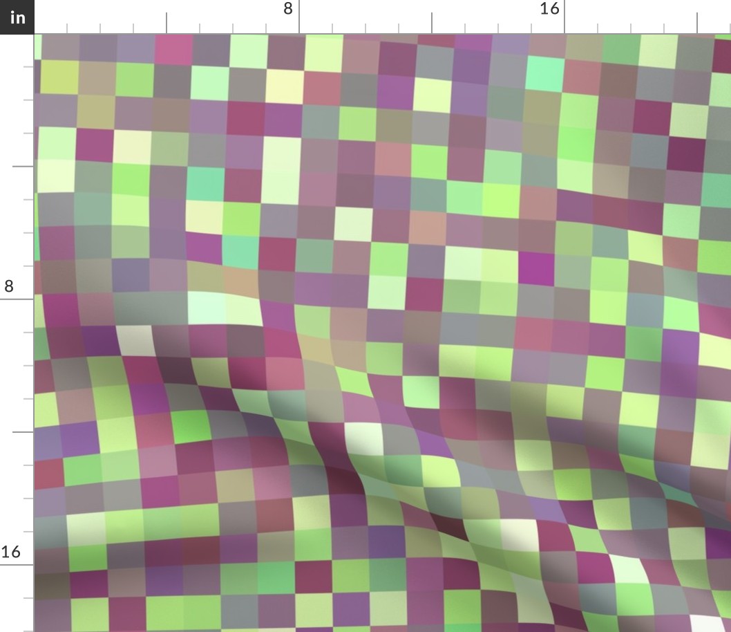alexandrite pixelsquares, 1" squares