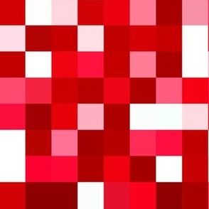 ruby red pixelsquares, 1" squares