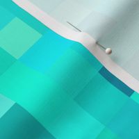 turquoise pixelsquares, 1" squares