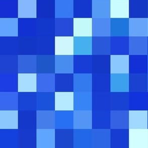 sapphire blue pixelsquares, 1" squares