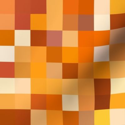 orange topaz pixelsquares, 1" squares