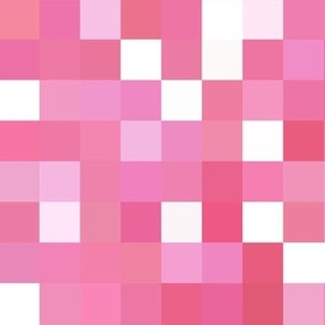 rose quartz pixelsquares, 1" squares