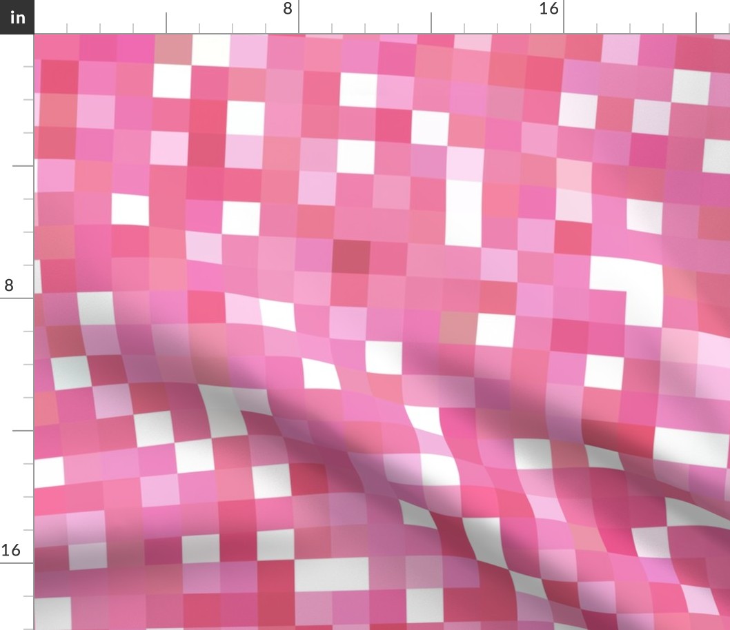 rose quartz pixelsquares, 1" squares