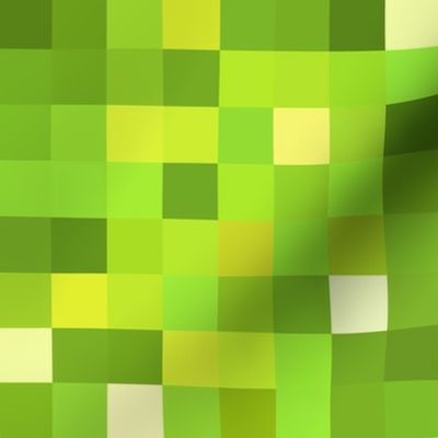 peridot green pixelsquares, 1" squares
