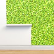 peridot green pixelsquares, 1" squares