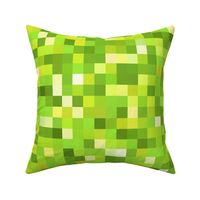 peridot green pixelsquares, 1" squares