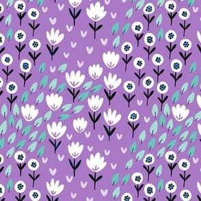 Happy Flower Garden (purple and spearmint) medium size SP