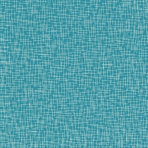 Fine White Line Texture on Lagoon Blue