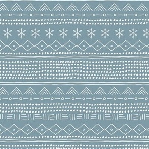 Minimal Christmas mudcloth bohemian mayan abstract indian summer love aztec design cool blue