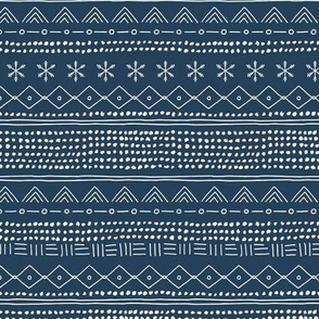 Minimal Christmas mudcloth bohemian mayan abstract indian summer love aztec design navy blue