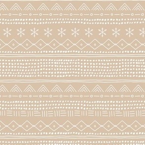 Minimal Christmas mudcloth bohemian mayan abstract indian summer love aztec design sand beige camel