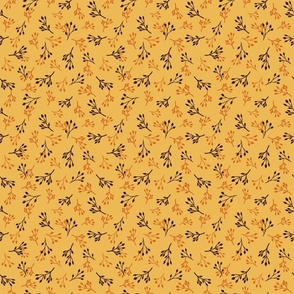 Falling Leaves - Mustard Yellow