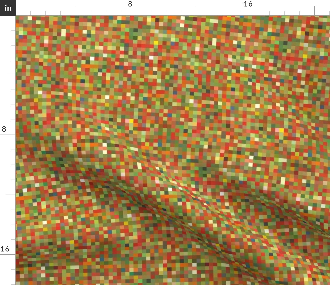 Poppy Field pixelsquares, 1/4" squares
