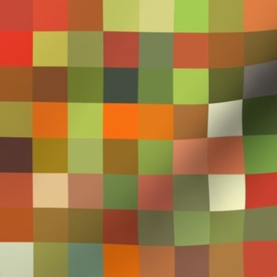 Poppy Field pixelsquares, 1" squares