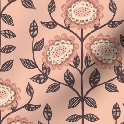 Abilene Floral - beige linen