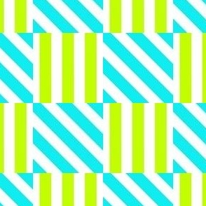 stripes (neon blue and green)