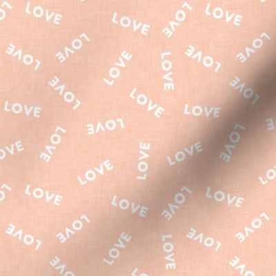 LOVE - valentines day - light pink peach - LAD21
