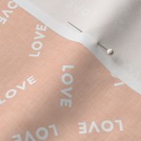 LOVE - valentines day - light pink peach - LAD21