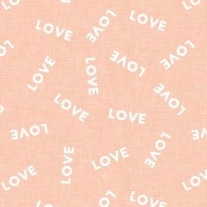 LOVE - valentines day - light pink peach - LAD21