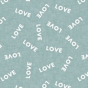 LOVE - valentines day - dusty blue - LAD21