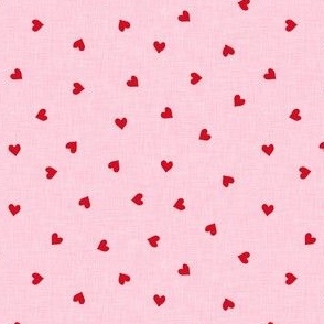 hearts - valentines day - red on pink - LAD21