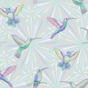 Hummingbirds seaglasses