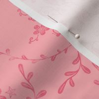 Soft Stamped Damask on Pink