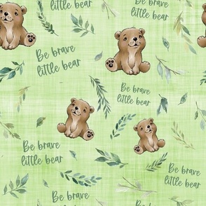 be brave bear green linen