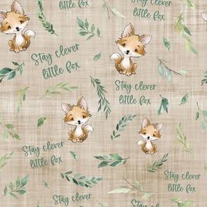 stay clever little fox brown linen
