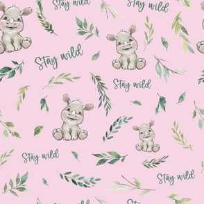 stay wild rhino pink