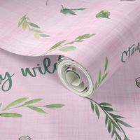 stay wild rhino pink linen