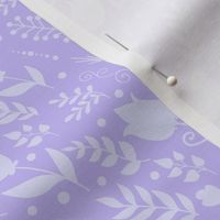 Light purple field flowers fabric design repeat pattern