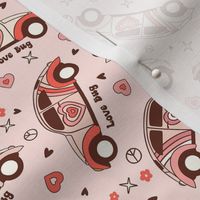 Valentines Retro Love Bug Pattern