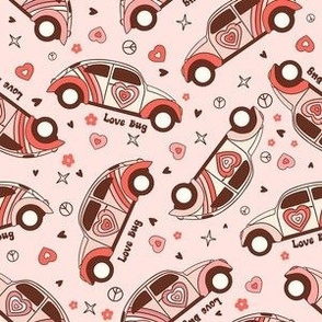 Valentines Retro Love Bug Pattern