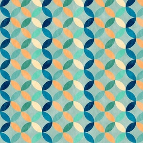 Retro Circles 1 / Green and Blue (Medium)