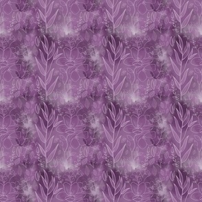 Watercolour Line Art Florals Purple (small)