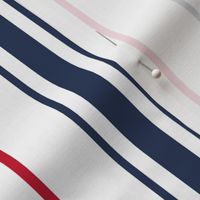 Blue Red Stripe Navy Stripe Preppy Ticking