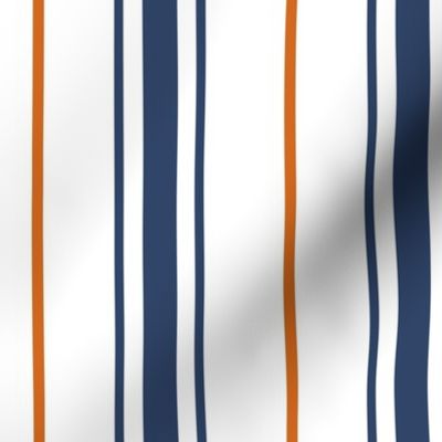 Navy orange stripe