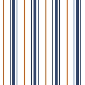 Navy orange stripe