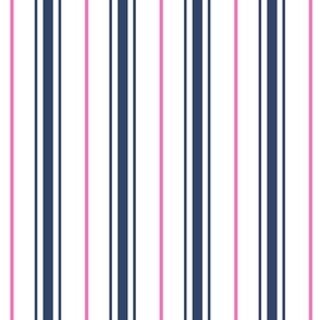 navy pink stripe