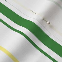 Green yellow stripe ticking