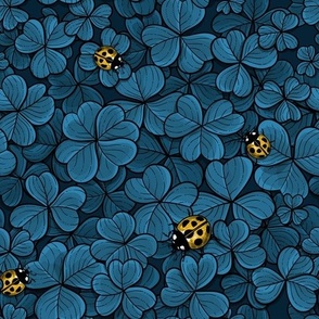 Find the lucky clover, blue and yellow 2