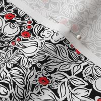Little Ditsy Flower Party | Black/White/Red