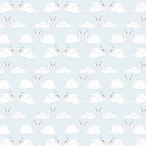 Sketchy swans Baby Blue