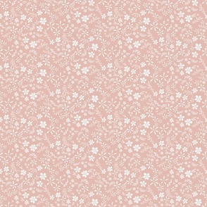 Dainty Sketched Florals Flowers Blooms Blush Pink