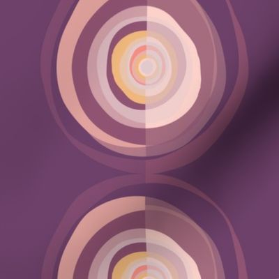 Stripes of circles - Mauve