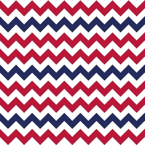 July 4th chevron stripes white red blue