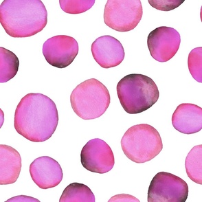 Watercolour Dots in Magenta (Medium)