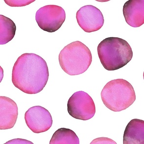 Watercolour Dots in Magenta (Large)