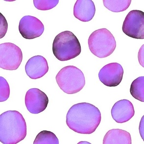 Watercolour Dots in purple (medium)